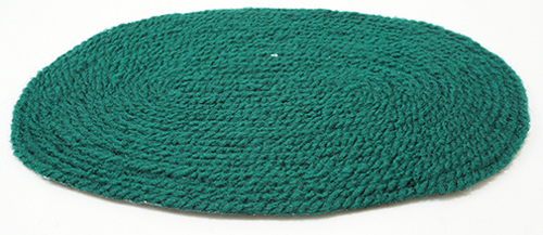 Dollhouse Miniature Hunter Green Rug, Large